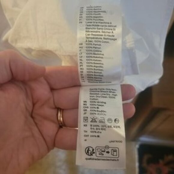 COS Women's White Button Up Shirt, Size 10 - Picture 7 of 10